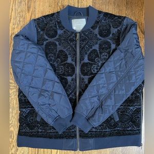 🛍️ Anthropologie Velvet Burnout Bomber Jacket 🛍️